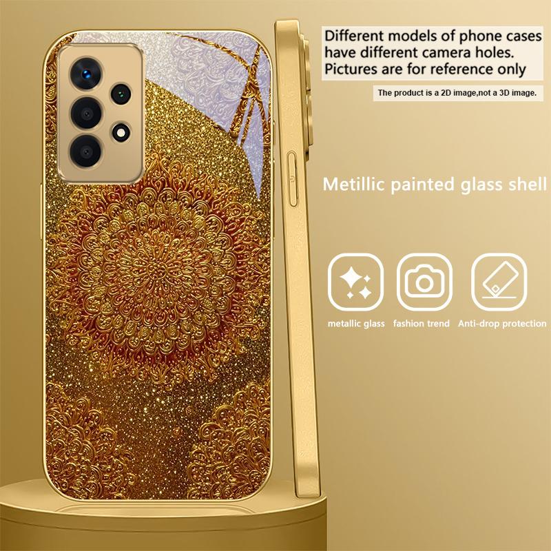 

Золотой Классический Эмблема Для Samsung A 01 52S A04 A05S A10 A12 A13 22 23 24 36 42 M02 Note 10 20Ultra 8 9 Золотой стеклянный чехол для телефона Galaxy A03 Core