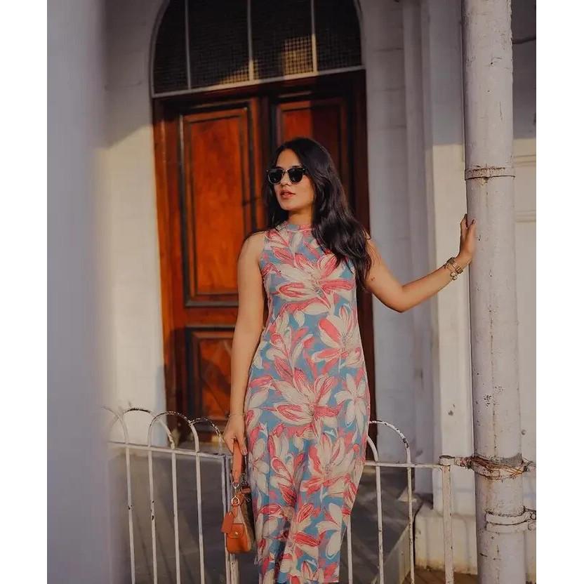 Women Party Wear Cotton Rayon Kurta Pant Set Indian Bollywood Top Tunic Kurti VSO-1696 c