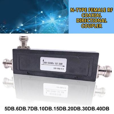 New N-Type Female RF Coaxial Directional Coupler 800-2500MHz 200W 5dB~40dB