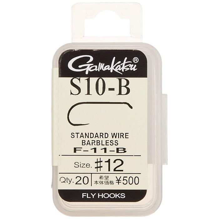 Gamakatsu Fly Hook S10-B No.12 20pcs NS Black F-11-B 12851