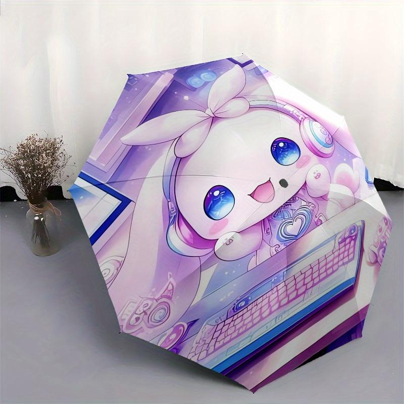 Cinnamoroll,Kawaii Automatic Umbrella-Foldable, Durable 8-Bone Design, Compact and Stylish, Great for Camping, Halloween, Christmas, Mother'