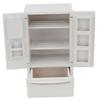 1:12 Mini Wooden Refrigerator Model Furniture Accessories for Dollhouse(White)