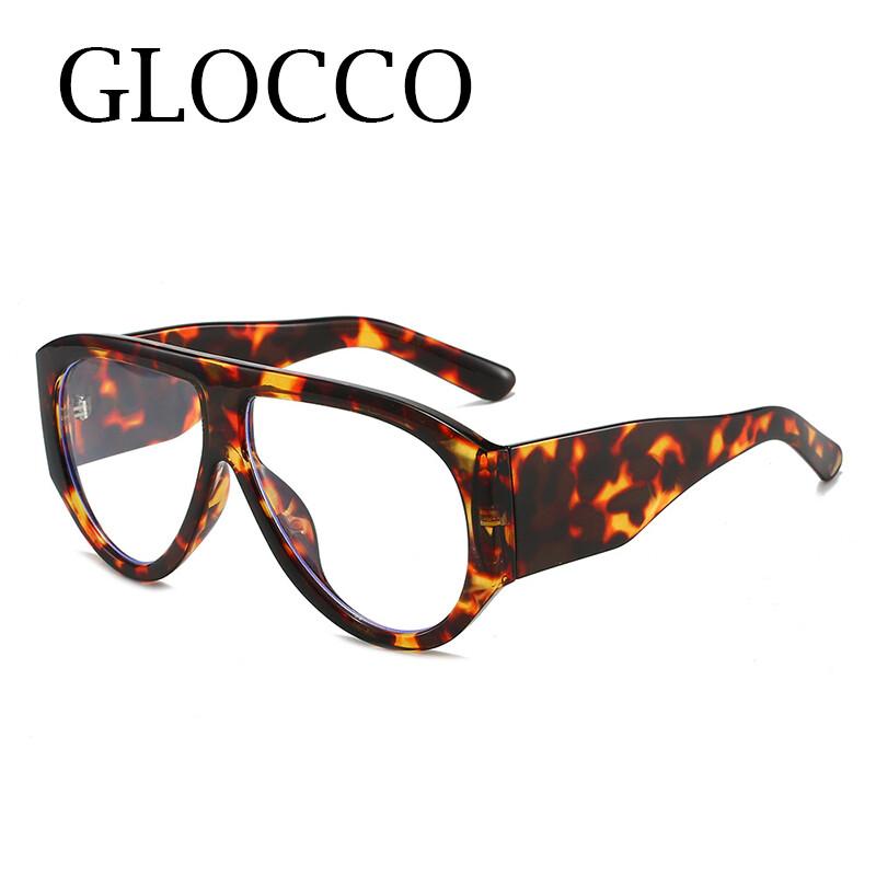 Blue Light Filter Prescription Myopia Glasses For Women Designer Oversized Pilot Luxury Eyewear