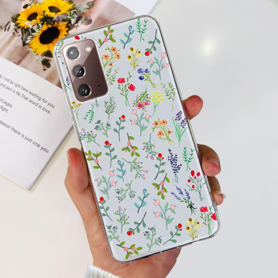 For Samsung Note 20 5G Case SM-N981B Popular Flower Slim Soft Silicone Phone Cover For Samsung Galaxy Note20 Ultra 5G Funda Capa
