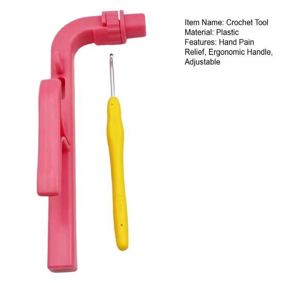 Tığ Yardımcı El Ağrısı Giderici Ergonomik Sap Ayarlanabilir Başlangıç Seviyesi İplik Yönlendirici Gerginlik Ayarlı Aletler Tığ Örgü Severler İçin Hediye