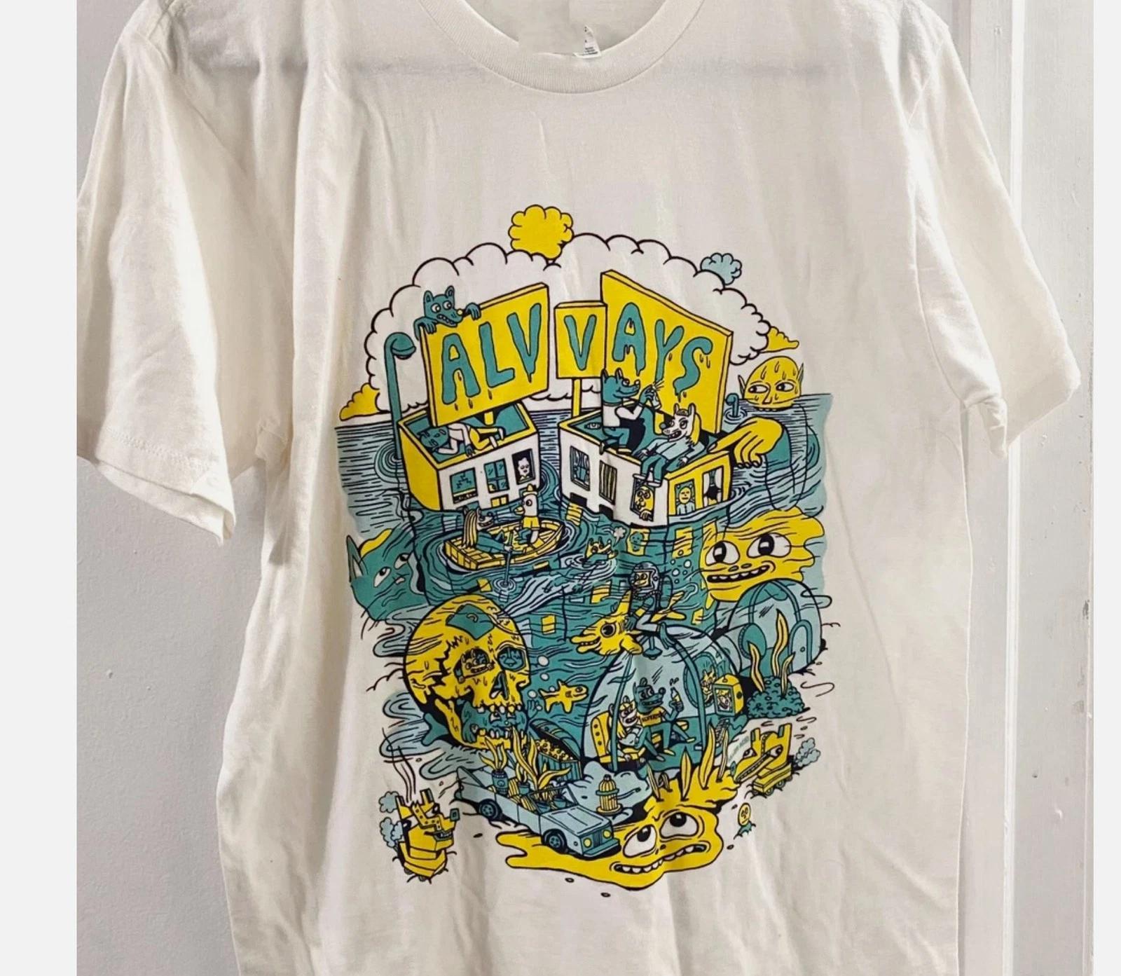Alvvays Band Album Tour Concert Unisex White Cotton Adult Tee Shirt L