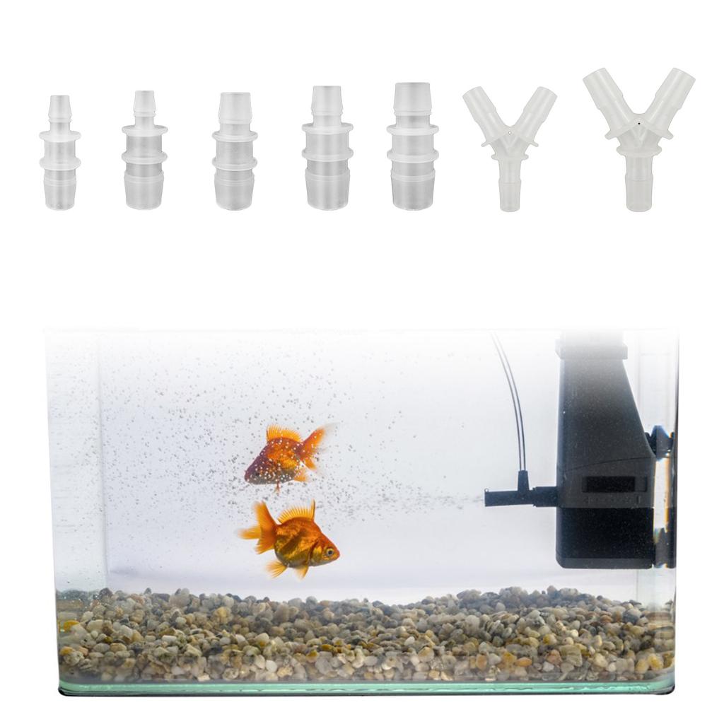 Fish Tanks Air Pump Hose Fittings Water Pipe Connector Aquarium Filter Tube Connectors Joint Tube Connector for Fishtank