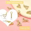 DanLingJewelry 20 Pcs Cubic Zirconia Brass Charms Heart Charms 18K Gold Plated Charms for Jewelry Making Choker Tiny Dangle