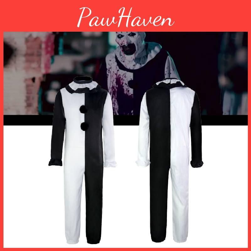 Cosplay Terrifier Halloween Clown Horror Role Play Adult Bodysuit Party Costume
