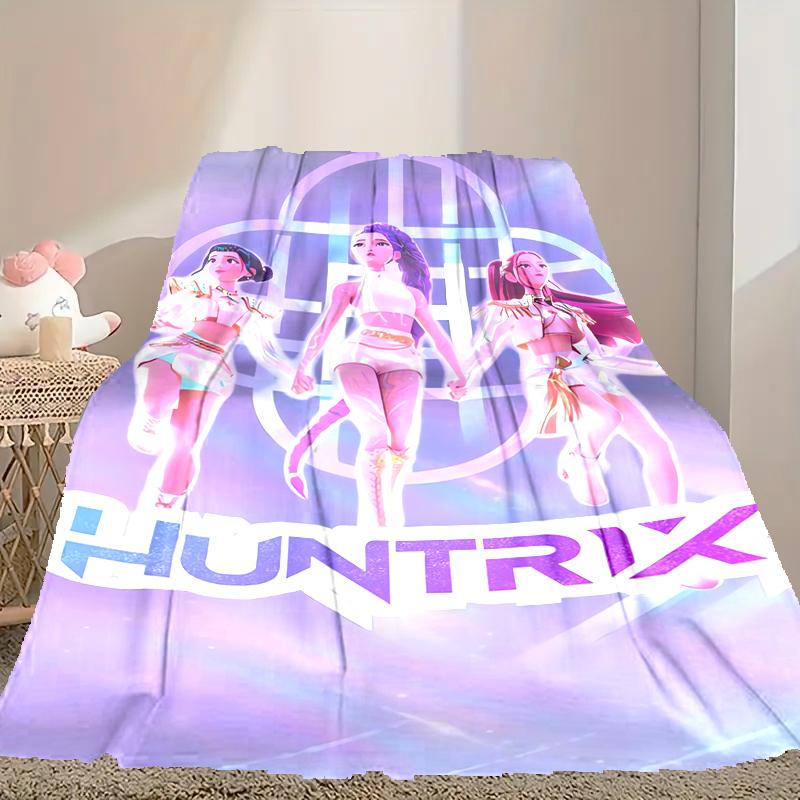 [Kpop Demon Hunters Blanket] Soft Throw Blanket for Bed Sofa, Holiday Gift Blanket for Women Men Family Friend