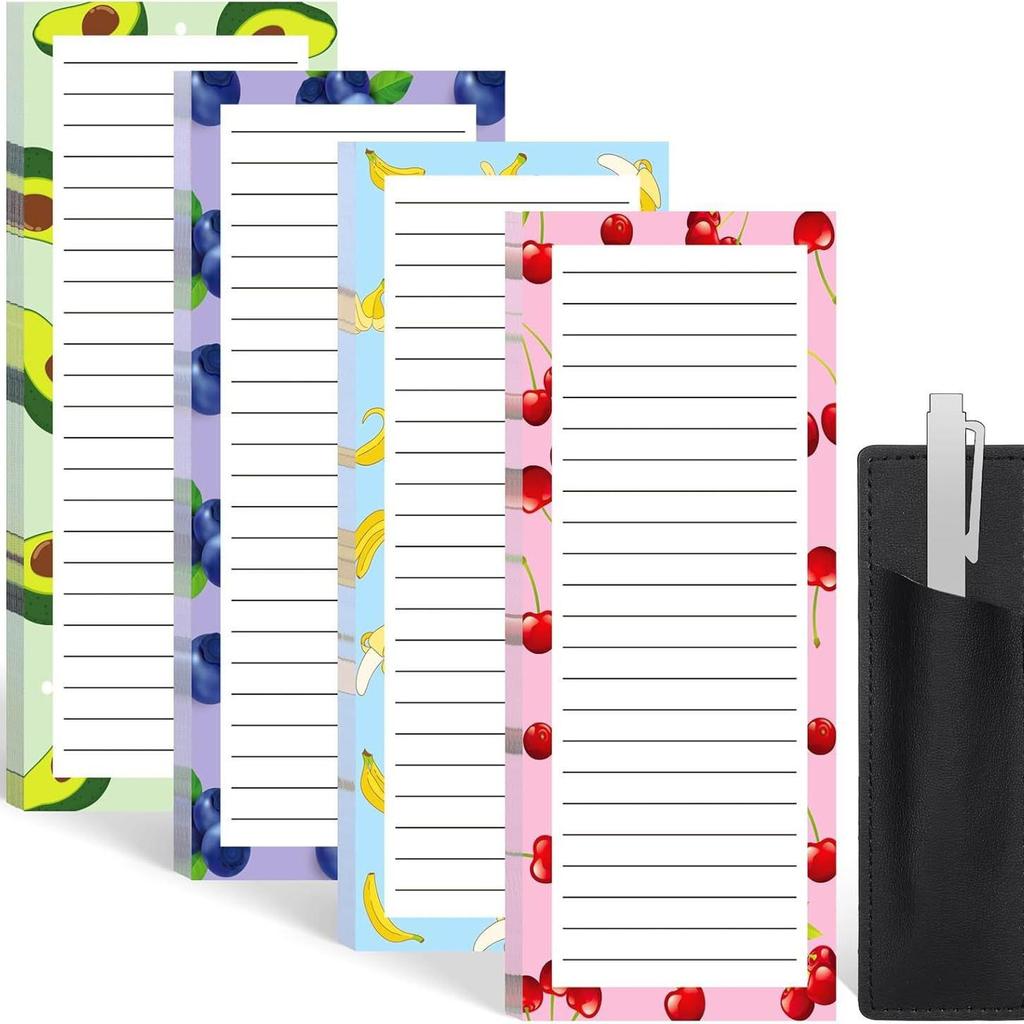 Charming Fruit Magnetic Memo Board: Tearable Sticky Notes for Fridge