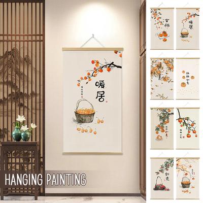 Japonské Ukiyoe Plátno Plakáty a Tisky Domácí Dekorace Malba Nástěnné Umění Obrázek s Masivním Dřevěným Závěsným Svitkem