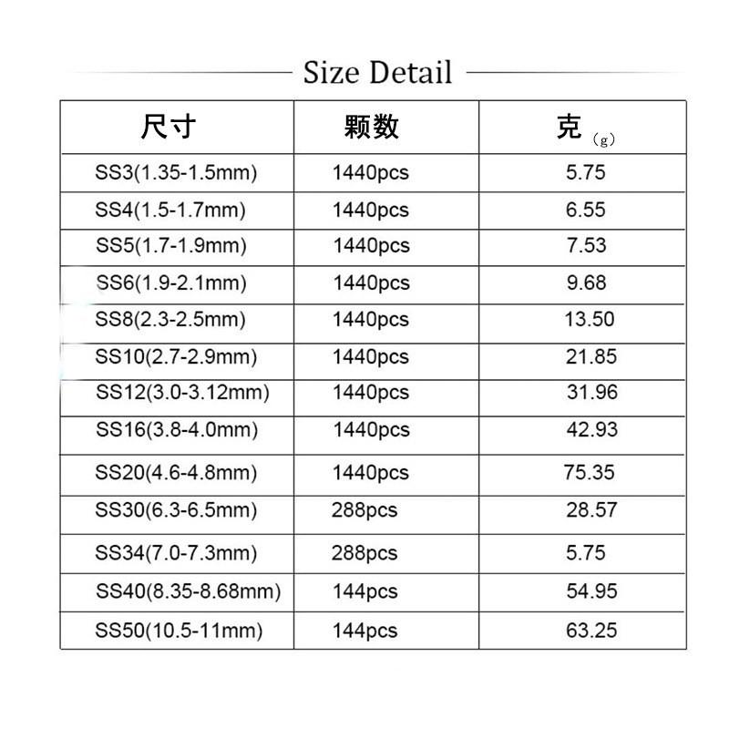 Mixed Mocha Flat Bottom Drill Neon Fluorescent Drill Diy Mobile Phone Accessories Glass Crystal Nail Sticker Drill Nail Art