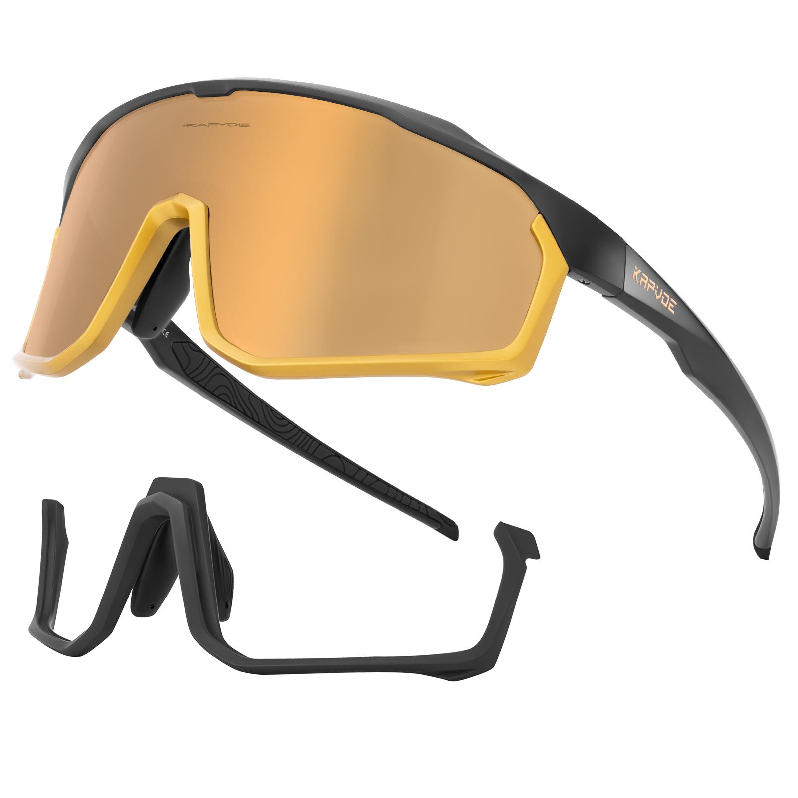 

Kapvoe Photochromic Sunglasses Cycling Glasses Polarized MTB Goggles Women Outdoor Bike Sports Man UV400 Riding Bicycle Eyewear 1 lens
