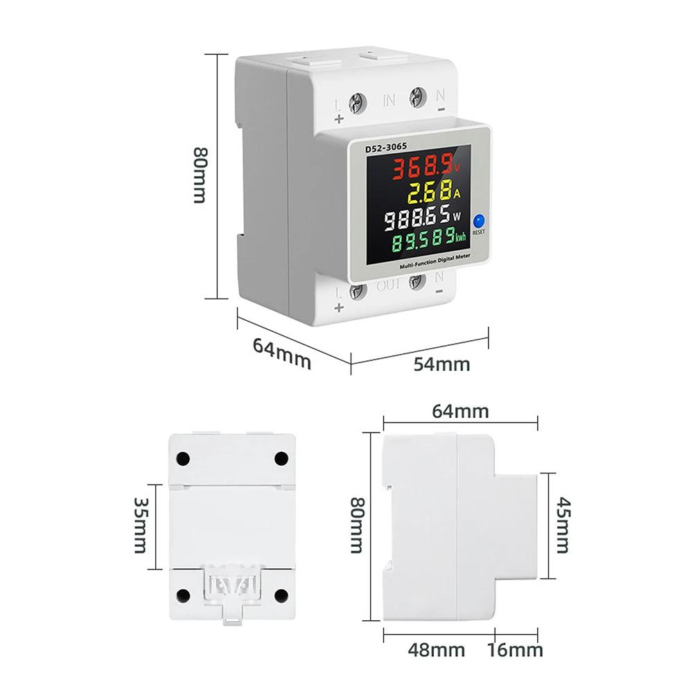 Photovoltaic Voltage Meter Digital Display Voltmeter Ammeter Energy Power Watt Meter for Electrician Tool