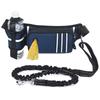 Hands Free Dog Leash Waist Bag Reflective Waist Pouch with Retractable Bungees Poop Bag Dispenser