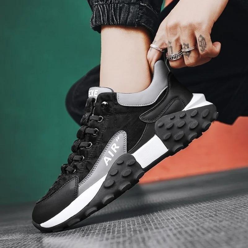 Fashion Men Vulcanized Shoes Increased Thick Sole Breathable Casual Wear Resistant Sports Shoes for Men's sneakers tennis men zapatos