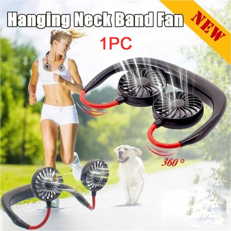 

Поп USB Портативный Вентилятор Hands Free Подвесной Шеи USB Зарядка Открытый Мини Портативный Спортивный Вентилятор 3 Шестерни