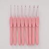 8Pcs Ergonomic Crochet Hook 8 Size Long Handle Crochet Hook for Beginner Knitting Sweater Scarves, Bag, Socks and Hat