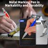 3 Pcs Welders Pencil with 36 Pcs Silver Round Refills, Welders Pencil for Metal, Welding Markers for Metal with Built-in Sharpener for Pipe Fitter