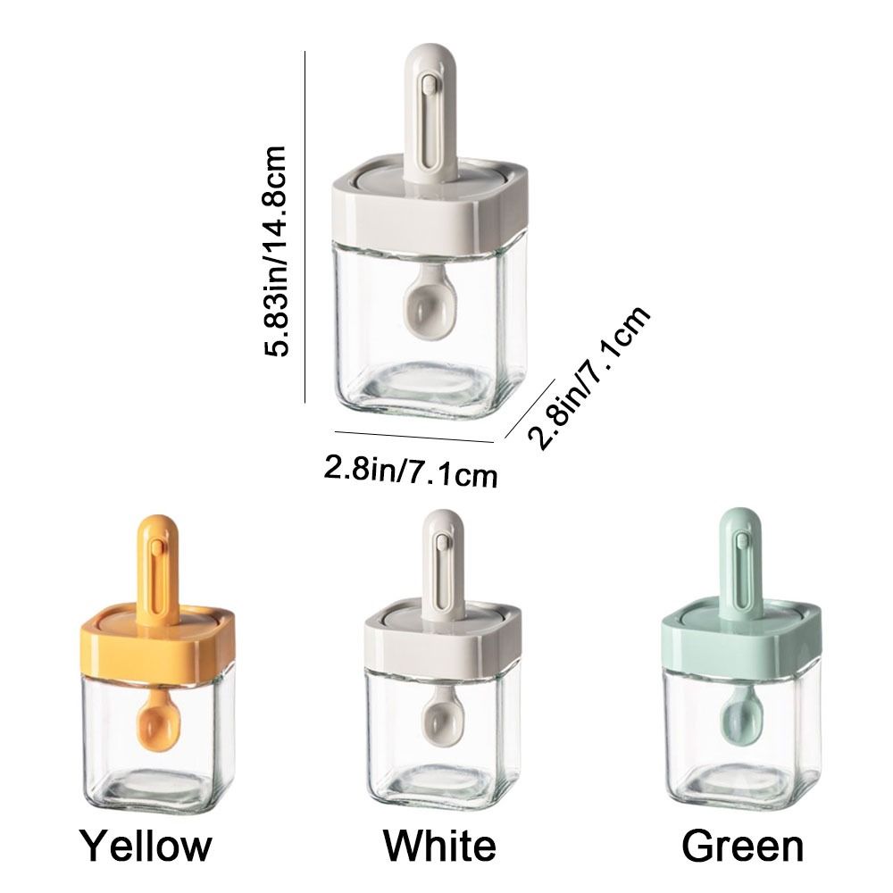 3Pcs Leakproof Glass Seasoning Bottle Moisture-Proof Spice Jar Portable Salt Container  for Home