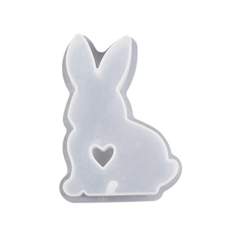 3D Heart Rabbit Silicone Mold DIY Animal Aromatherapy Candle Gypsum Soap Mold Home Decorations Exploy Resin Molud Craft