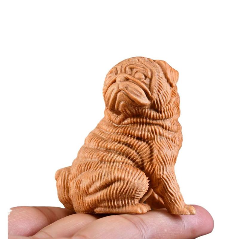 

резьба по дереву собака Шапи Скульптуры и фигурки маленьких животных Милый Дом Комната Офис Автомобиль Настольное украшение и аксессуары