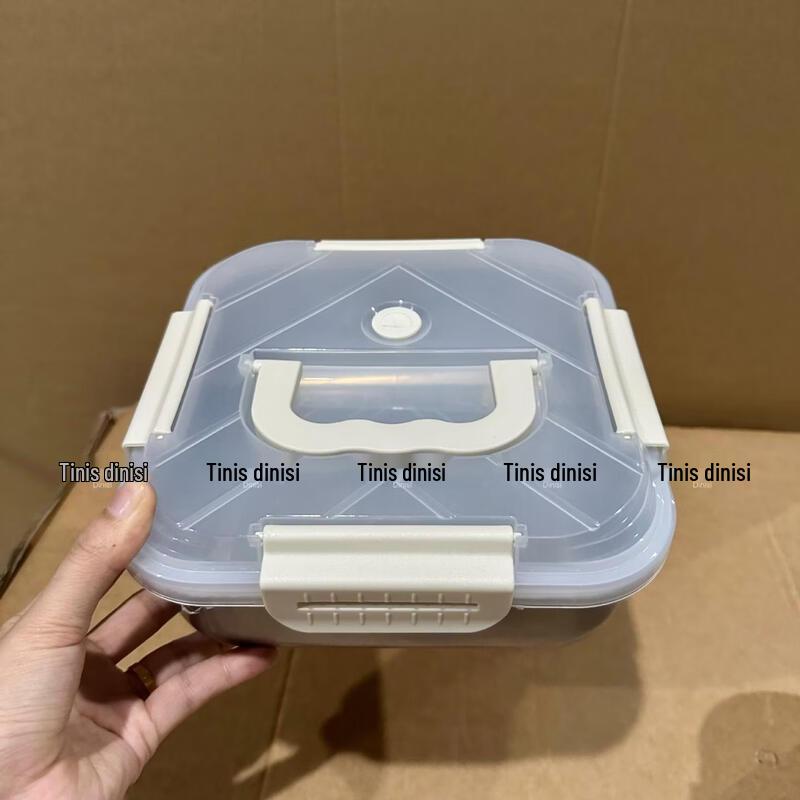 

ZISIZ 1800ml 304 Stainless Steel 2-Tier Portable Lunch Box Set