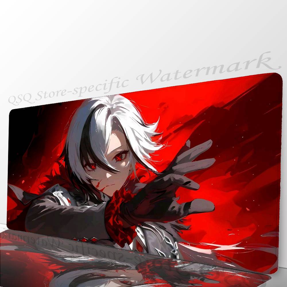 Arlecchino Anime G-Genshin Impact Mousepad Non-slip Suitable For Office Computers Laptops E-sports Game Desk Mats XXL Keyboard