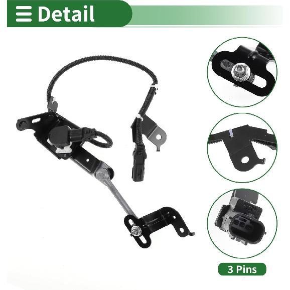 Motoforti Air Suspension Ride Height Level Sensor, Headlight Level Sensor, for Lexus RX350 2016-2022 No.894070E010/894070E011 Rear Right