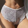 CINOON Women Sexy Lace Lingerie Temptation Low-waist Panties Embroidery Thong Transparent Hollow Out Underwear Female G String