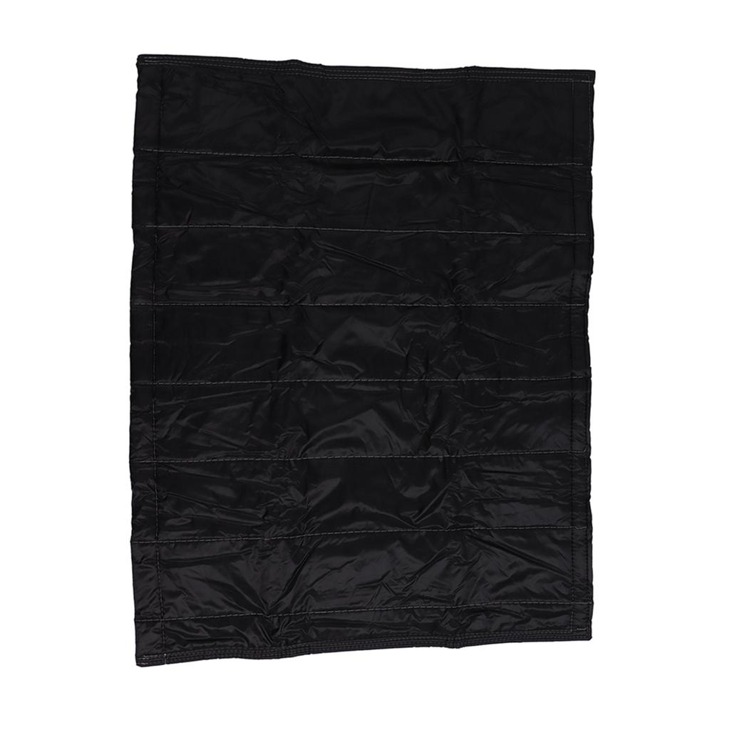 Fireplace Blanket Black Oxford Fabric 2 Layers Cotton Hook and Loop Fireplace Draft Stopper for