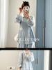 Early Autumn Women's Zen-Inspired Chinese Style Shirt & Skirt Set