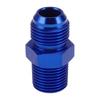 A ABSOPRO Female Flare Reducer Hose Fitting Adapter TF AN10 1/2 NPT Fuel Line Connector Aluminum Blue