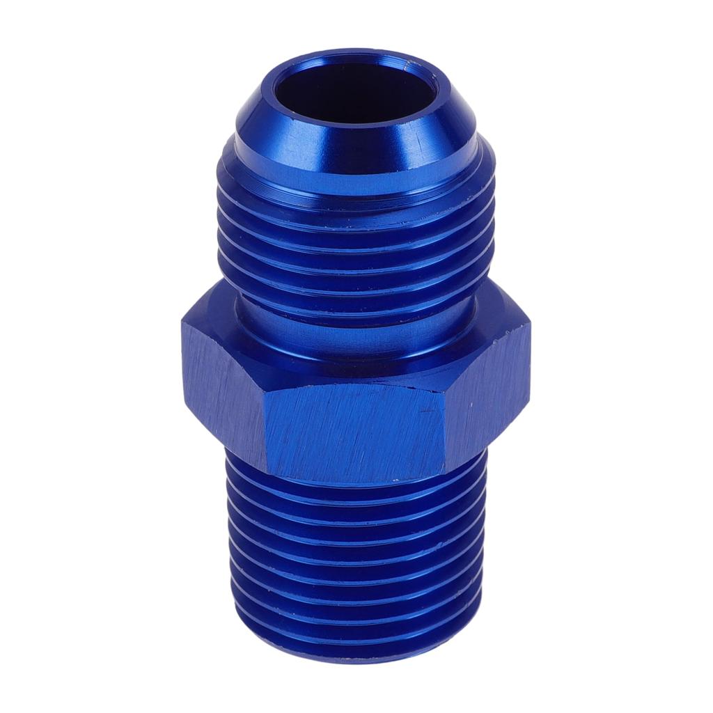 ABSOPRO Female Flare Reduzierstück Schlauchfitting Adapter TF AN10 1/2 NPT Kraftstoffleitungsverbinder Aluminium Blau