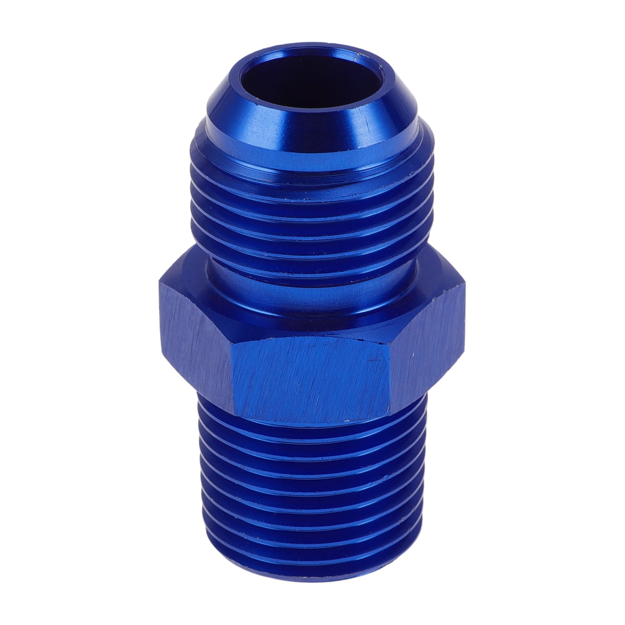 

A ABSOPRO Female Flare Reducer Hose Fitting Adapter TF AN10 1/2 NPT Fuel Line Connector Aluminum Blue