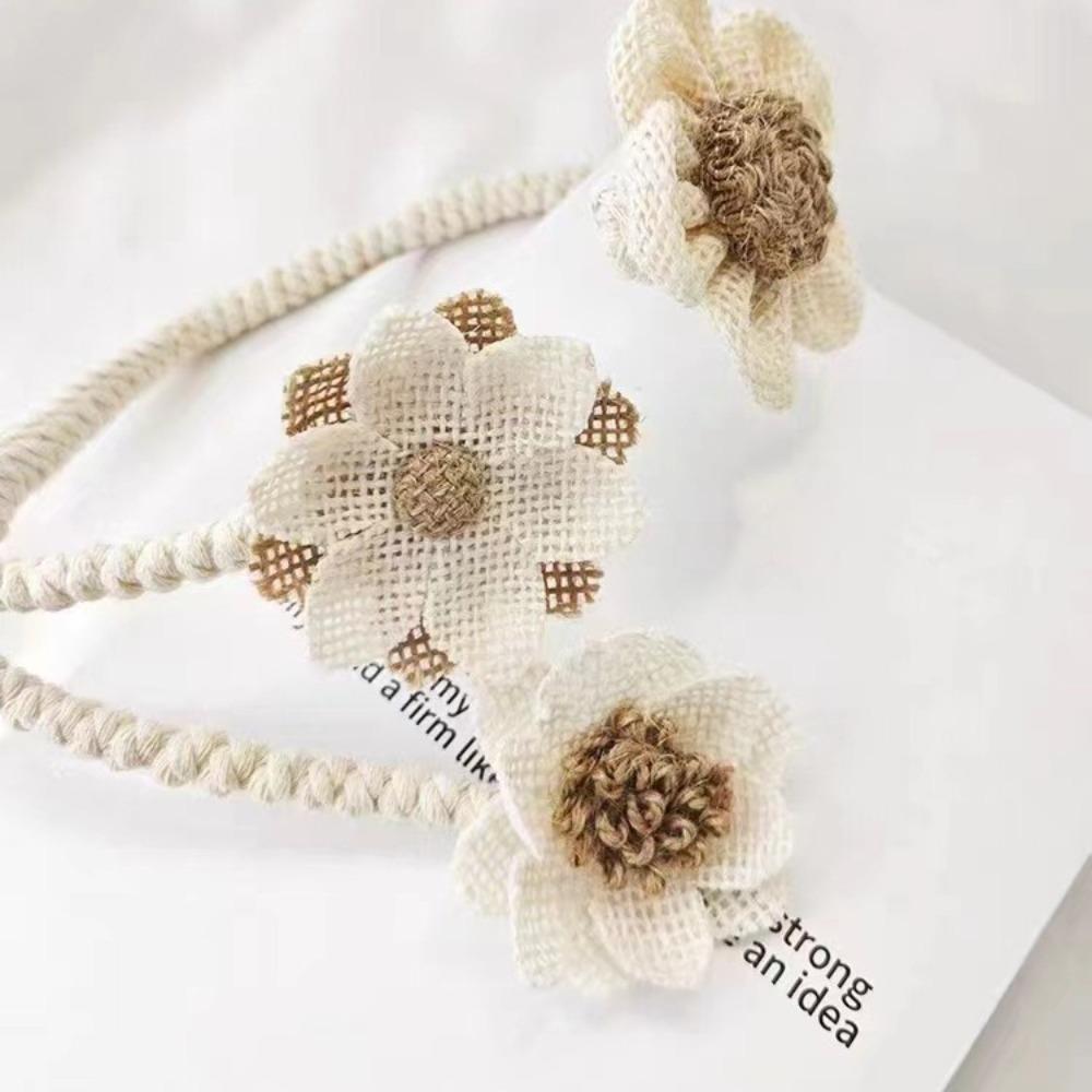 יחידה אחת רצועות וילון חבל פרח-קנבוס טוויסט ענף מודרני אבזמי וילון חלון פשוטים ללא ניקוב אבזם וילון קישוט לבית