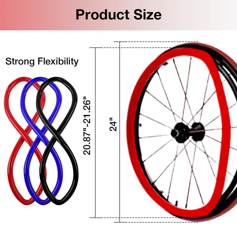 24In Wheelchair Wheel Protector, Manual Wheelchair Accessorie Multi-Color Silicone Push Handle Cover, Wheelchair Anti-Slip Cover