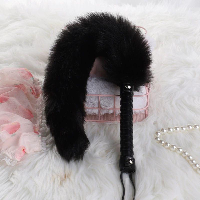 Flirt Spanking Sex Toy For Couples Erotic Leather Spank Whip With Fox Tail Adult Game Fetish Slave Paddle Whip  Bondage Whip