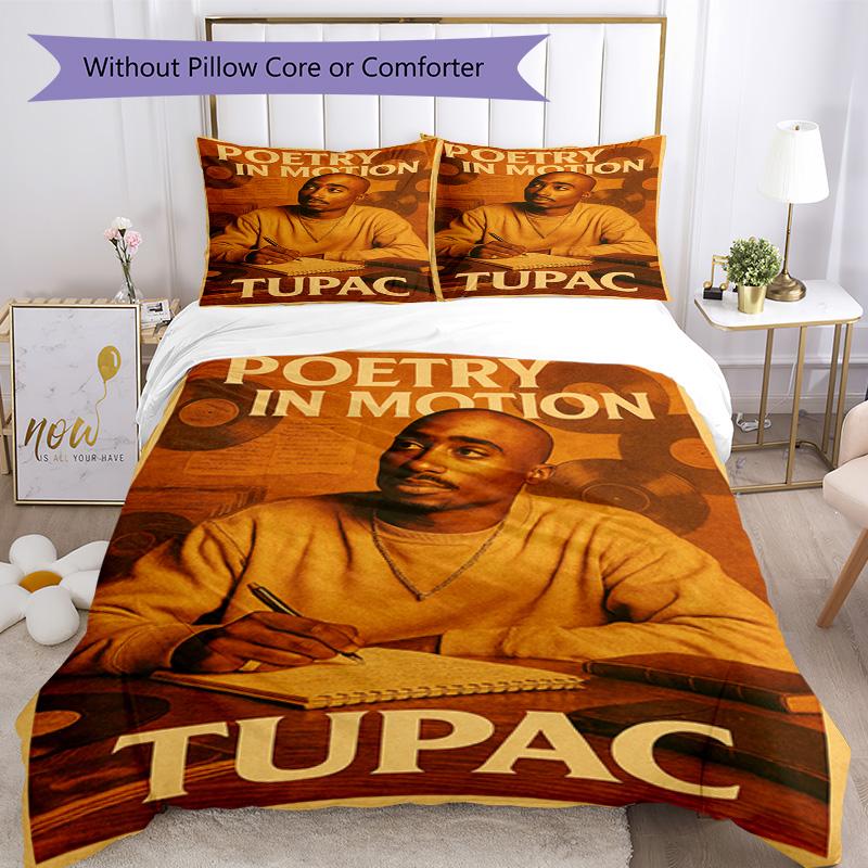 2Pac Bed Linen Set Perfect For Bedrooms Machine Washable Perfect Gift For Friends Family