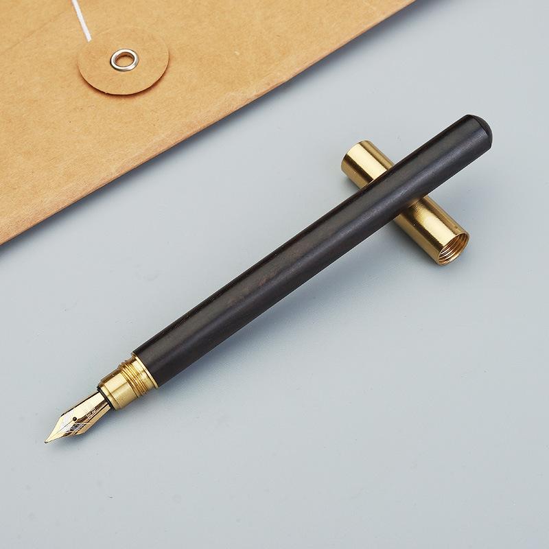 

Sandalwood Wooden Fountain Pens Retro Simple Office Calligraphy Pens Students Writing Office School Supplies Stationery ебеновий