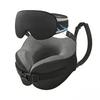 Curvilinear U Style Travel Pillow With Detachable Eye Cover For Peaceful Rest In Vehicles And Airplanes