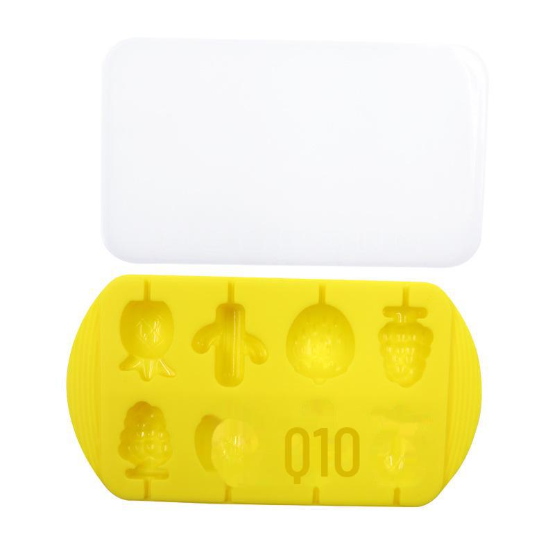 Silikonová forma na lízátka ve tvaru ovoce s víkem a forma na sýrové tyčinky