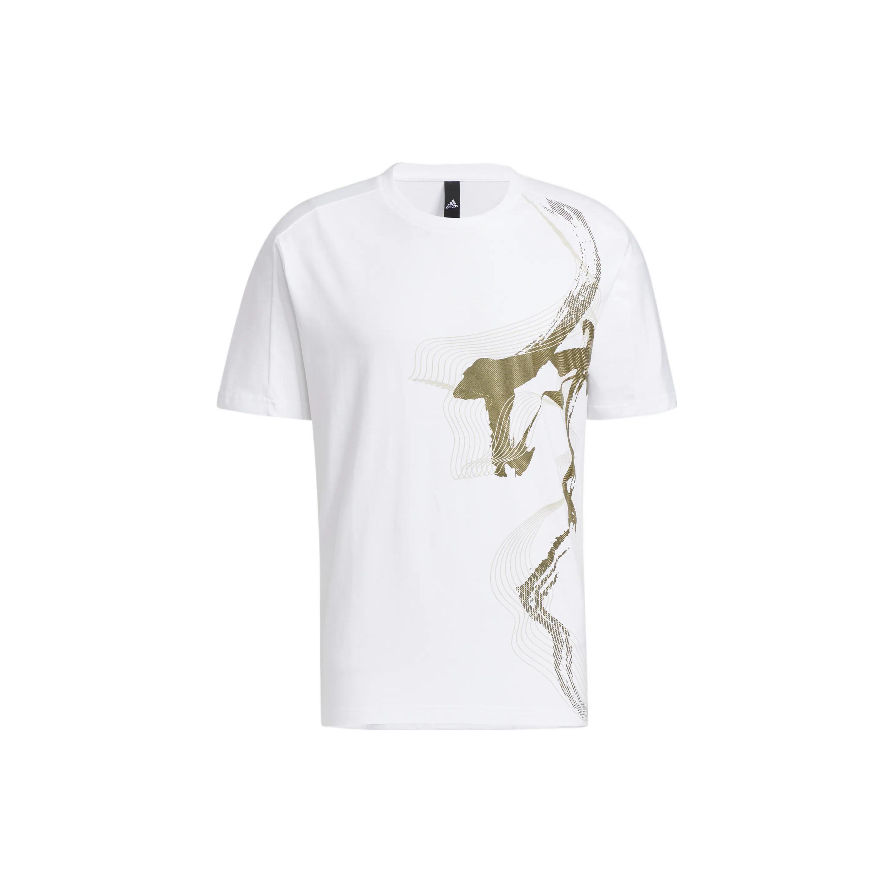 

New Adidas Raglan Sleeve T Shirt Men s White HE5175 L