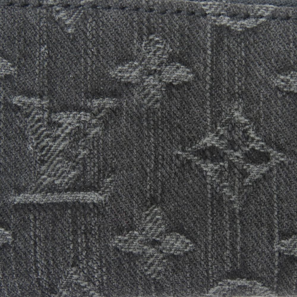 Używany portfelik na monety LOUIS VUITTON Pochette cree M95616 Monogram denim szary czarny Akcesorium