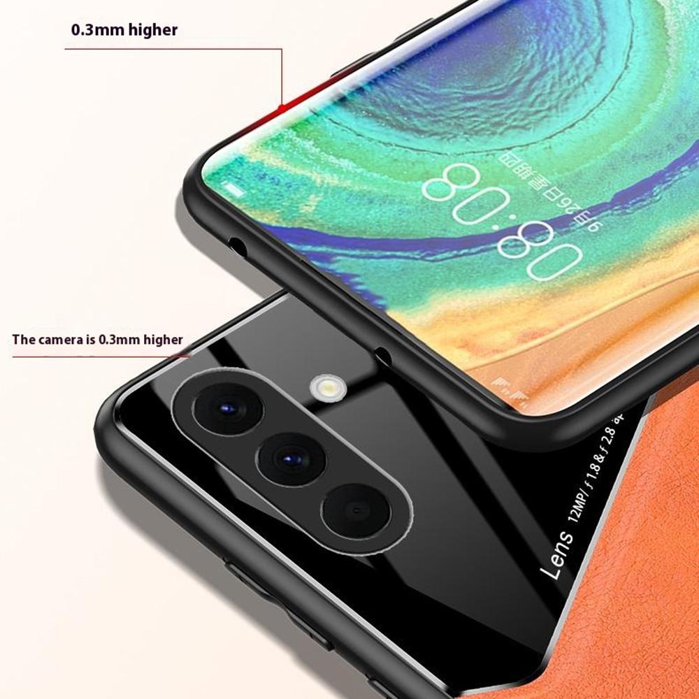 For Samsung Galaxy A26 5G Case Leather Coated PC+TPU Phone Back Cover