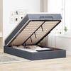 VidaXL Ottoman Bed Frame and Mattress Dark Grey 120x200 Cm Velvet, Bed Frame, Upholstered Bed Frame, Bed Frame 3311178