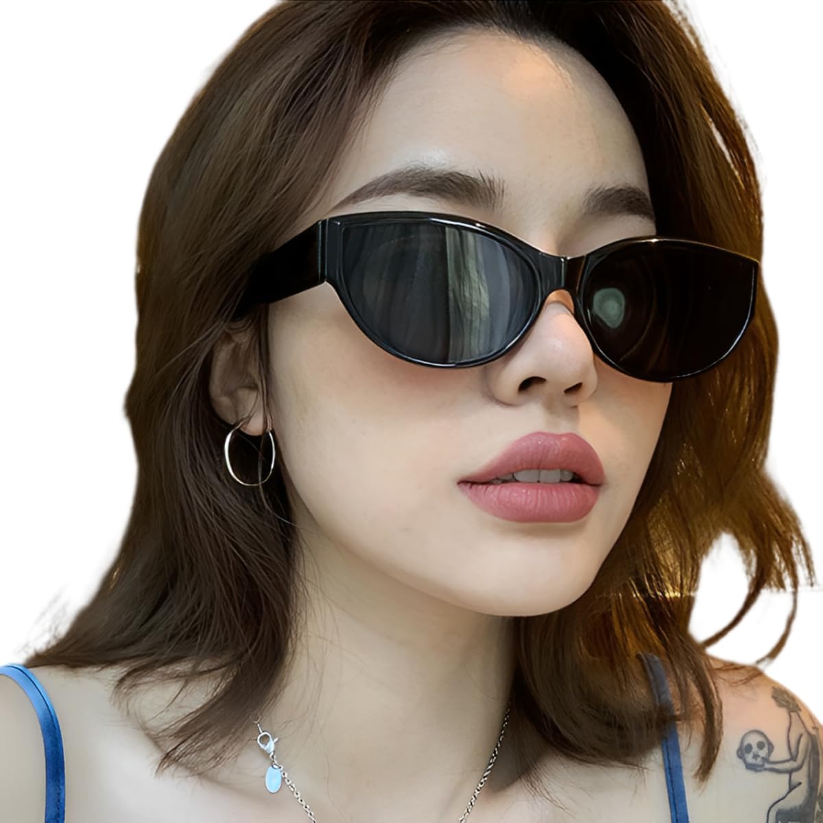 

Sunglasses Korean Sunglasses for Women UV Protection Slim Small Face Classic Unisex [88flix] Women s