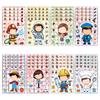 8pcs Different Career Cute Cartoon Character Puzzle Graffiti Stickers  For Laptop Notebook Phone Thermos Diy Stickers Toys Gift