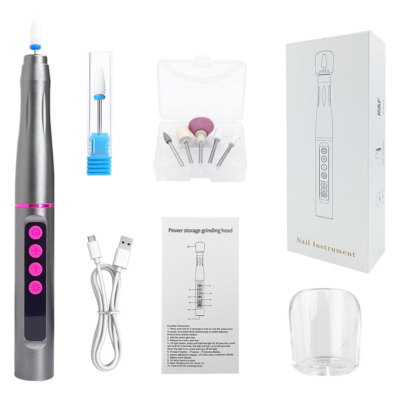 Electric Nail Art Grinding Machine with Curing Lamp – Nail Grinder and Remover